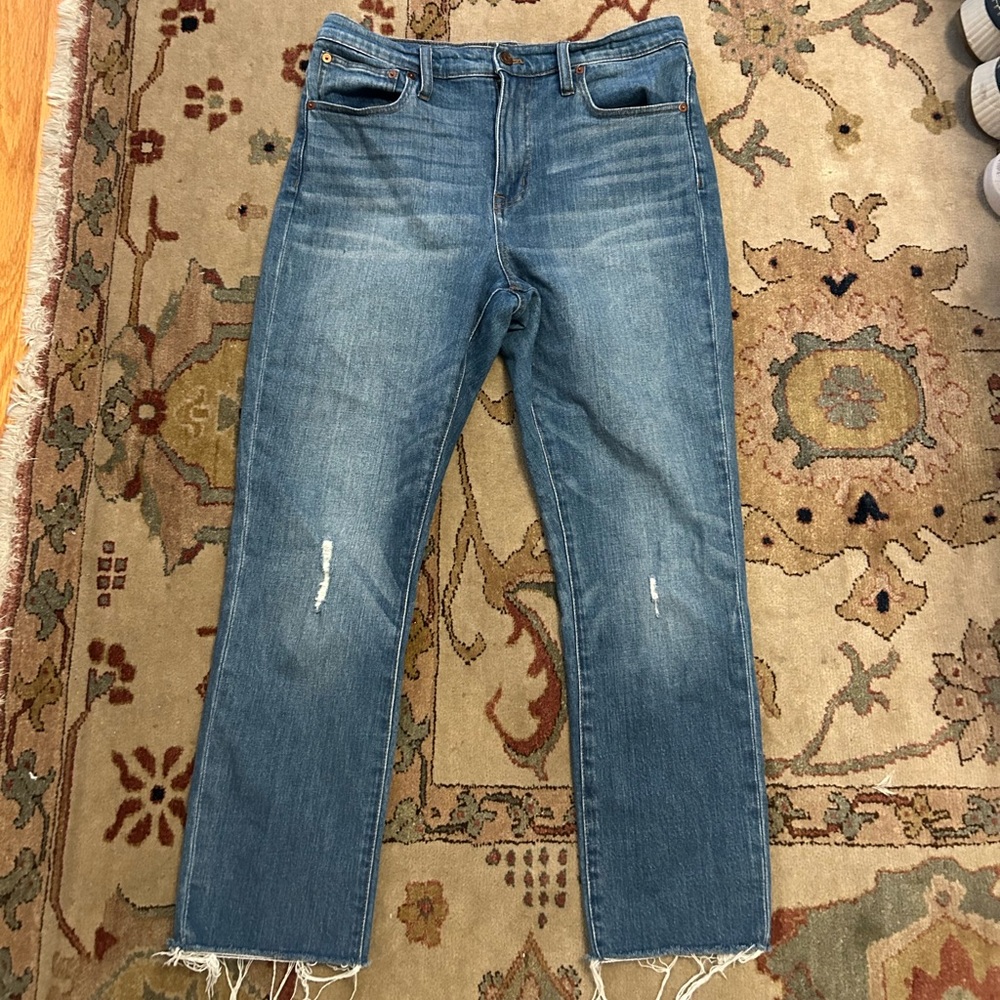 Madewell the high rise slim crop boy Jean, size 27. Great condition